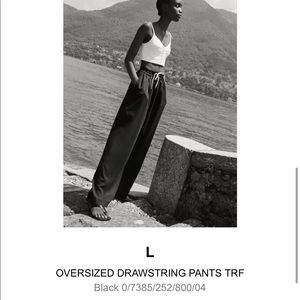 Zara oversized drawstring pants